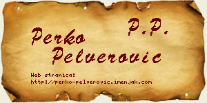 Perko Pelverović vizit kartica